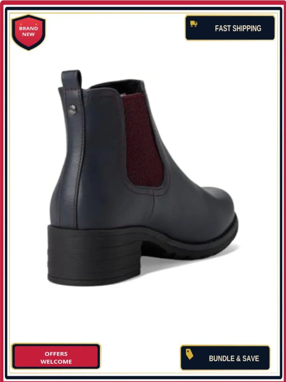 Eastland Women's Jasmine Chelsea Bootie Memory Foam Synthetic Ankle Boot